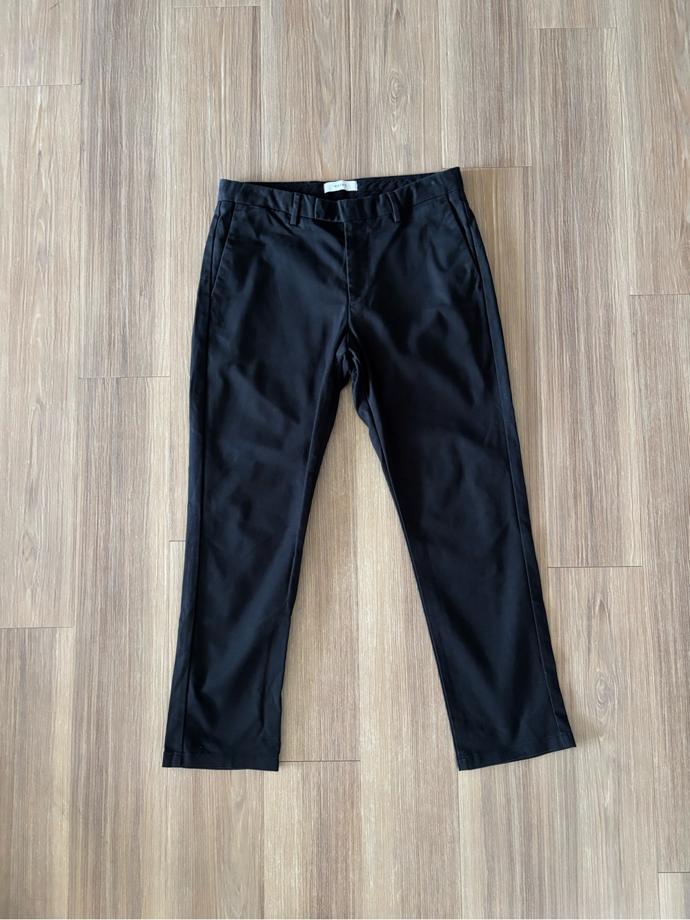 REISS Trouser Dress Pants Black Slim Fit Tailored Mid Rise Black Women 12 Office